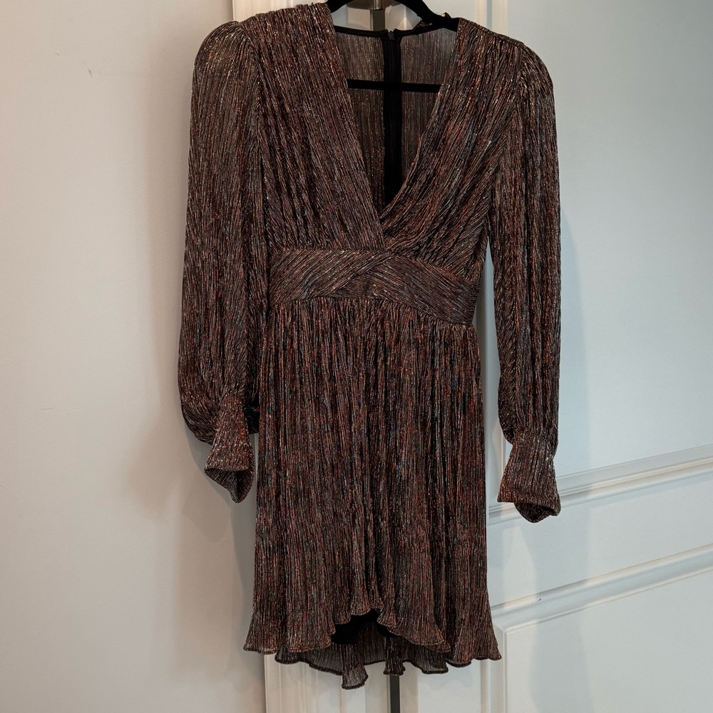 Maje metallic mini dress